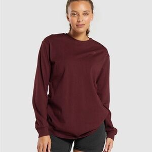Gymshark COTTON OVERSIZED‎ LONG SLEEVE TOP size XXL